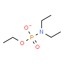 ChemSpider 2D Image | Phosphoramidic acid, N,N-diethyl-, monoethyl ester, ion(1-) | C6H15NO3P