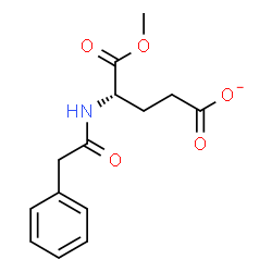 ChemSpider 2D Image | (2-{[(2S)-4-Carboxylato-1-methoxy-1-oxo-2-butanyl]amino}-2-oxoethyl)benzene | C14H16NO5