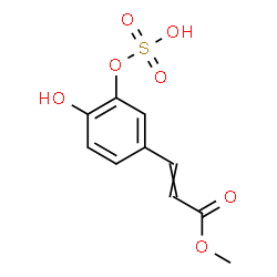 ChemSpider 2D Image | Methyl 3-[4-hydroxy-3-(sulfooxy)phenyl]acrylate | C10H10O7S