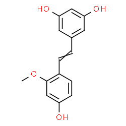 ChemSpider 2D Image | 5-[2-(4-Hydroxy-2-methoxyphenyl)vinyl]-1,3-benzenediol | C15H14O4