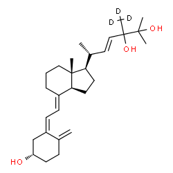 ChemSpider 2D Image | (3S,5Z,7E,22E,24xi)-(28,28,28-~2~H_3_)-9,10-Secoergosta-5,7,10,22-tetraene-3,24,25-triol | C28H41D3O3