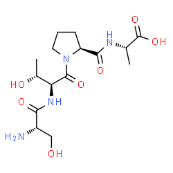 ChemSpider 2D Image | L-Seryl-L-threonyl-L-prolyl-L-alanine | C15H26N4O7