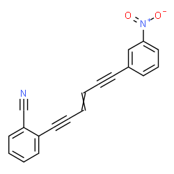 ChemSpider 2D Image | 2-[6-(3-Nitrophenyl)-3-hexene-1,5-diyn-1-yl]benzonitrile | C19H10N2O2