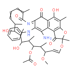 ChemSpider 2D Image | (9E)-27-Amino-26-anilino-2,15,17-trihydroxy-11-methoxy-3,7,12,14,16,18,22-heptamethyl-6,23,29-trioxo-8,30-dioxa-24-azatetracyclo[23.3.1.1~4,7~.0~5,28~]triaconta-1(28),2,4,9,19,21,24,26-octaen-13-yl ac
etate | C43H51N3O11