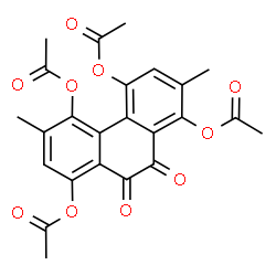 ChemSpider 2D Image | 2,6-Dimethyl-9,10-dioxo-9,10-dihydrophenanthrene-1,4,5,8-tetrayl tetraacetate | C24H20O10