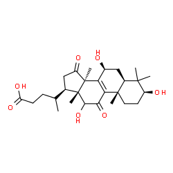 ChemSpider 2D Image | (3beta,5alpha,7beta)-3,7,12-Trihydroxy-4,4,14-trimethyl-11,15-dioxochol-8-en-24-oic acid | C27H40O7