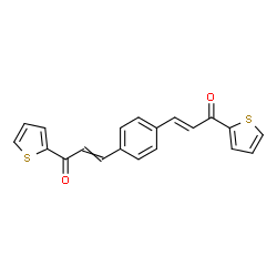 ChemSpider 2D Image | (2E)-3,3'-(1,4-Phenylene)bis[1-(2-thienyl)-2-propen-1-one] | C20H14O2S2