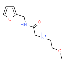 ChemSpider 2D Image | 2-[(2-Furylmethyl)amino]-N-(2-methoxyethyl)-2-oxoethanaminium | C10H17N2O3