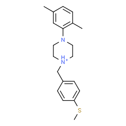 ChemSpider 2D Image | 4-(2,5-Dimethylphenyl)-1-[4-(methylsulfanyl)benzyl]piperazin-1-ium | C20H27N2S