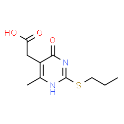 ChemSpider 2D Image | (4-Hydroxy-6-methyl-2-propylsulfanyl-pyrimidin-5-yl)-acetic acid | C10H14N2O3S