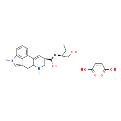 ChemSpider 2D Image | (8beta)-N-[(2S)-1-Hydroxy-2-butanyl]-1,6-dimethyl-9,10-didehydroergoline-8-carboximidic acid (2Z)-2-butenedioate (1:1) | C25H31N3O6