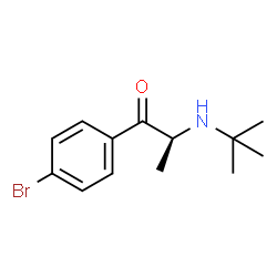 ChemSpider 2D Image | (2S)-1-(4-Bromophenyl)-2-[(2-methyl-2-propanyl)amino]-1-propanone | C13H18BrNO