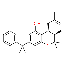 ChemSpider 2D Image | (6aR,10aS)-6,6,9-Trimethyl-3-(2-phenyl-2-propanyl)-6a,7,10,10a-tetrahydro-6H-benzo[c]chromen-1-ol | C25H30O2