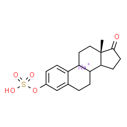 ChemSpider 2D Image | Estra-1(10),2,4-trien-17-one, 3-(sulfooxy)-, sodium salt, (8xi,9xi,14xi)- (1:1) | C18H22NaO5S