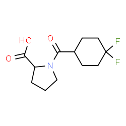 ChemSpider 2D Image | 1-[(4,4-Difluorocyclohexyl)carbonyl]proline | C12H17F2NO3