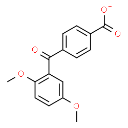 ChemSpider 2D Image | 4-(2,5-Dimethoxybenzoyl)benzoate | C16H13O5