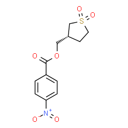 ChemSpider 2D Image | [(3R)-1,1-Dioxidotetrahydro-3-thiophenyl]methyl 4-nitrobenzoate | C12H13NO6S