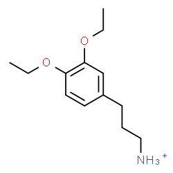 ChemSpider 2D Image | 3-(3,4-Diethoxyphenyl)-1-propanaminium | C13H22NO2
