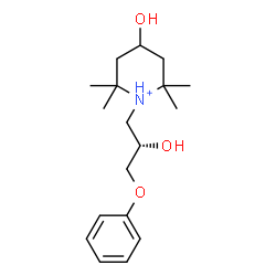 ChemSpider 2D Image | 4-Hydroxy-1-[(2S)-2-hydroxy-3-phenoxypropyl]-2,2,6,6-tetramethylpiperidinium | C18H30NO3