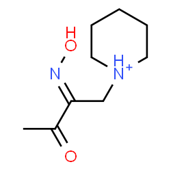 ChemSpider 2D Image | 1-[(2E)-2-(Hydroxyimino)-3-oxobutyl]piperidinium | C9H17N2O2
