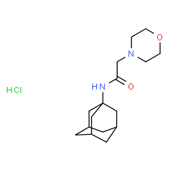 ChemSpider 2D Image | N-(Adamantan-1-yl)-2-(4-morpholinyl)acetamide hydrochloride (1:1) | C16H27ClN2O2