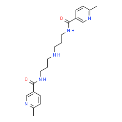 ChemSpider 2D Image | N,N'-(Iminodi-3,1-propanediyl)bis(6-methylnicotinamide) | C20H27N5O2