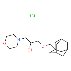 ChemSpider 2D Image | 1-(Adamantan-1-ylmethoxy)-3-(4-morpholinyl)-2-propanol hydrochloride (1:1) | C18H32ClNO3