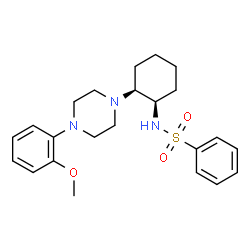ChemSpider 2D Image | N-{(1R,2S)-2-[4-(2-Methoxyphenyl)-1-piperazinyl]cyclohexyl}benzenesulfonamide | C23H31N3O3S
