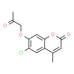 ChemSpider 2D Image | 6-Chloro-4-methyl-7-(2-oxopropoxy)-2H-chromen-2-one | C13H11ClO4
