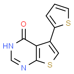 ChemSpider 2D Image | 5-(2-Thienyl)thieno[2,3-d]pyrimidin-4-ol | C10H6N2OS2
