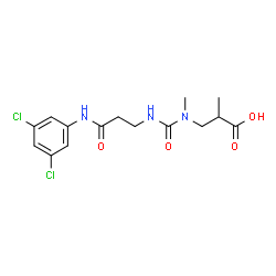 ChemSpider 2D Image | 3-[({3-[(3,5-Dichlorophenyl)amino]-3-oxopropyl}carbamoyl)(methyl)amino]-2-methylpropanoic acid | C15H19Cl2N3O4