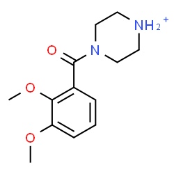 ChemSpider 2D Image | 4-(2,3-Dimethoxybenzoyl)piperazin-1-ium | C13H19N2O3