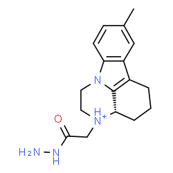 ChemSpider 2D Image | (3aS)-3-(2-Hydrazino-2-oxoethyl)-8-methyl-2,3,3a,4,5,6-hexahydro-1H-pyrazino[3,2,1-jk]carbazol-3-ium | C17H23N4O