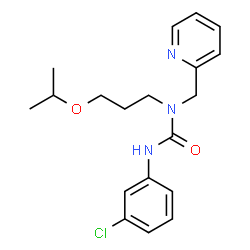 ChemSpider 2D Image | 3-(3-Chlorophenyl)-1-(3-isopropoxypropyl)-1-(2-pyridinylmethyl)urea | C19H24ClN3O2