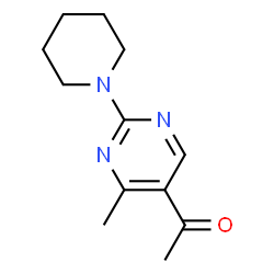 ChemSpider 2D Image | 1-[4-Methyl-2-(1-piperidinyl)-5-pyrimidinyl]ethanone | C12H17N3O