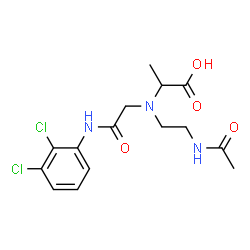 ChemSpider 2D Image | N-(2-Acetamidoethyl)-N-{2-[(2,3-dichlorophenyl)amino]-2-oxoethyl}alanine | C15H19Cl2N3O4