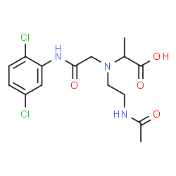 ChemSpider 2D Image | N-(2-Acetamidoethyl)-N-{2-[(2,5-dichlorophenyl)amino]-2-oxoethyl}alanine | C15H19Cl2N3O4
