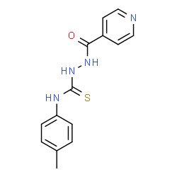 ChemSpider 2D Image | 2-Isonicotinoyl-N-(p-tolyl)hydrazine-1-carbothioamide | C14H14N4OS