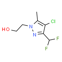 ChemSpider 2D Image | 2-[4-Chloro-3-(difluoromethyl)-5-methyl-1H-pyrazol-1-yl]ethanol | C7H9ClF2N2O
