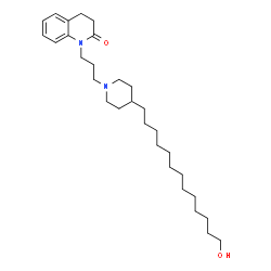 ChemSpider 2D Image | 1-{3-[4-(13-Hydroxytridecyl)-1-piperidinyl]propyl}-3,4-dihydro-2(1H)-quinolinone | C30H50N2O2