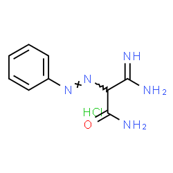 ChemSpider 2D Image | 3-Amino-3-imino-2-[(E)-phenyldiazenyl]propanamide hydrochloride (1:1) | C9H12ClN5O