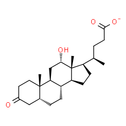ChemSpider 2D Image | (5beta,12alpha)-12-Hydroxy-3-oxocholan-24-oate | C24H37O4
