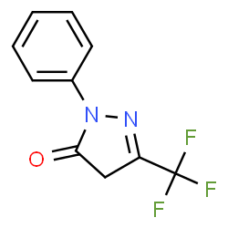 ChemSpider 2D Image | 1-Phenyl-3-trifluoromethyl-2-pyrazolin-5-one | C10H7F3N2O
