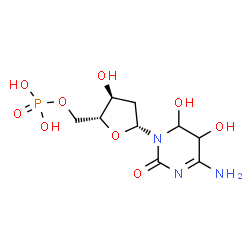 ChemSpider 2D Image | 2'-deoxy-5,6-dihydroxy-5,6-dihydrocytidine 5'-monophosphate | C9H16N3O9P