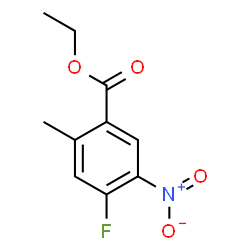 ChemSpider 2D Image | Ethyl 4-fluoro-2-methyl-5-nitrobenzoate | C10H10FNO4