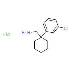 ChemSpider 2D Image | 1-[1-(3-Chlorophenyl)cyclohexyl]methanamine hydrochloride (1:1) | C13H19Cl2N