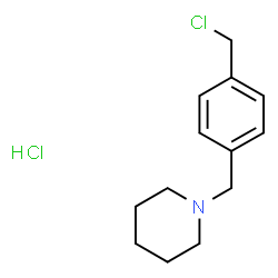 ChemSpider 2D Image | 1-[4-(Chloromethyl)benzyl]piperidine hydrochloride (1:1) | C13H19Cl2N