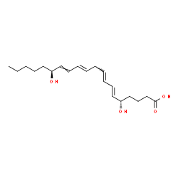 ChemSpider 2D Image | (5S,6E,8E,11E,15S)-5,15-Dihydroxy-6,8,11,13-icosatetraenoic acid | C20H32O4