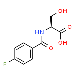 ChemSpider 2D Image | N-(4-Fluorobenzoyl)-L-serine | C10H10FNO4