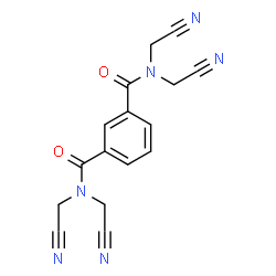 ChemSpider 2D Image | N,N,N',N'-Tetrakis(cyanomethyl)isophthalamide | C16H12N6O2